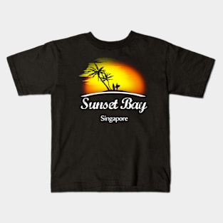 Sunset Bay Singapore. Kids T-Shirt